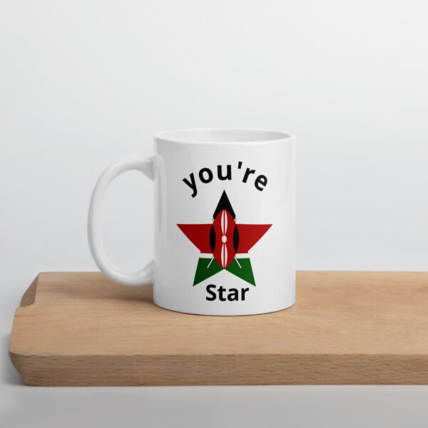 White glossy Kenya Flag Mug - Image 2