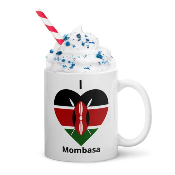 Mombasa White glossy mug