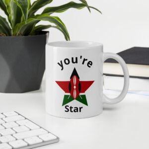 White glossy Kenya Flag Mug