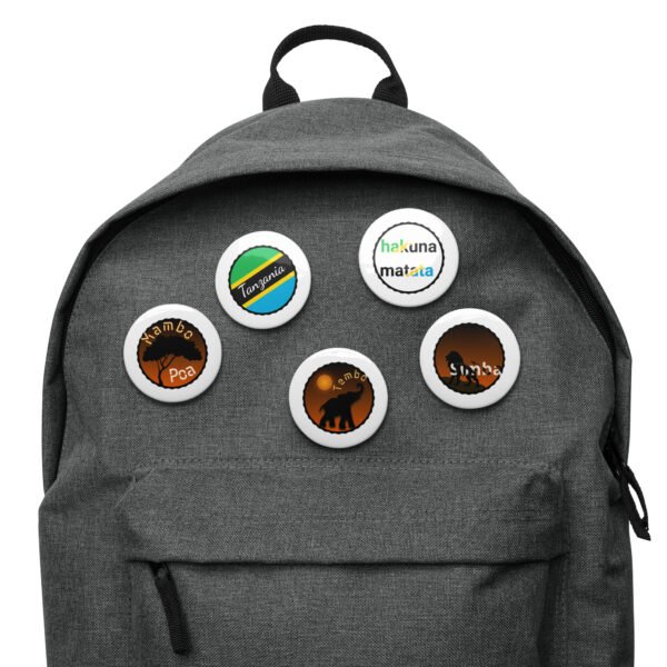 Set of pin buttons