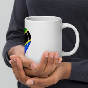 White glossy mug